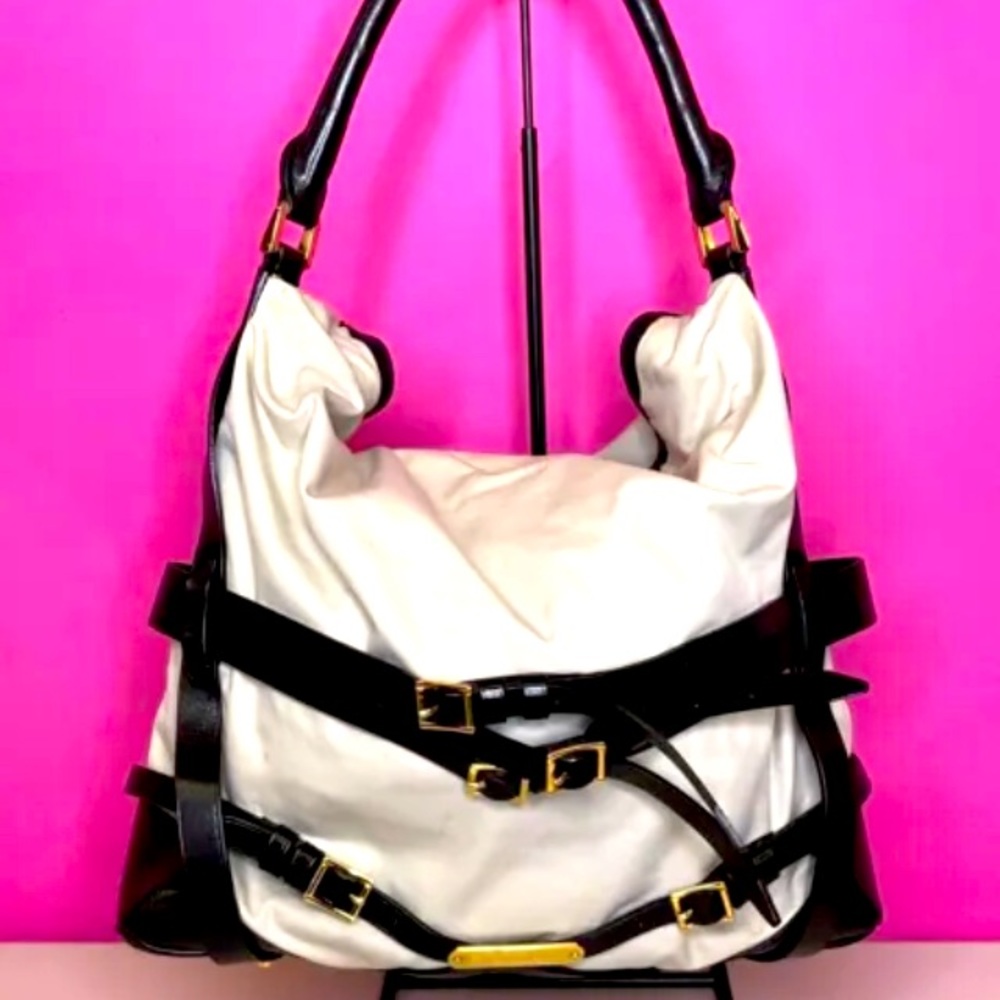 Burberry Gosford Bridled Ecru Large hobo bag